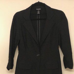 SOHO APPAREL BLACK 3/4 SLEEVE BLAZER, SIZE M